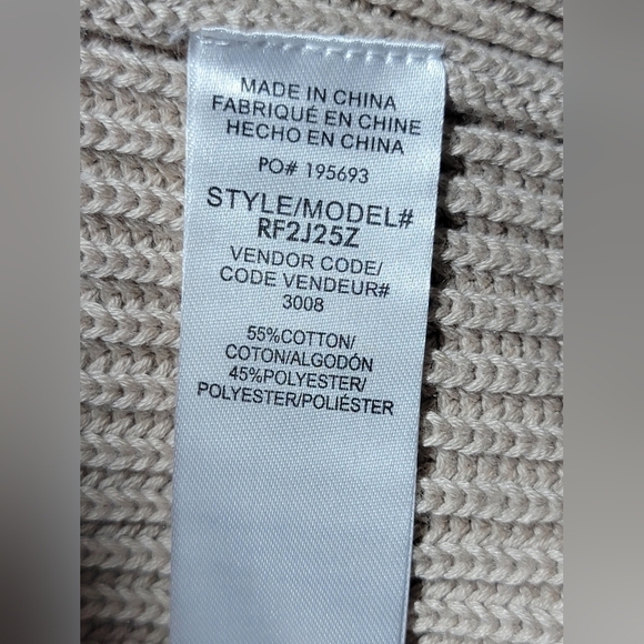 SPLENDID JULIET Sweater Open Front Sleeveless Knit Long Cardigan Tan XS New - Picture 11 of 11